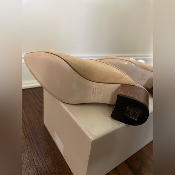Thelma Ava nude suede mules. NWT. Size 37 - Picture 4 of 5